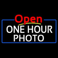 White One Hour Photo Open 4 Neonkyltti