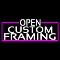 White Open Custom Framing With Pink Border Neonkyltti