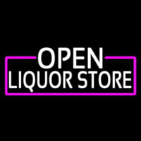 White Open Liquor Store With Pink Border Neonkyltti