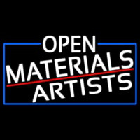White Open Materials Artists With Blue Border Neonkyltti