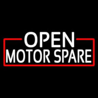 White Open Motor Spare With Red Border Neonkyltti
