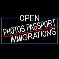 White Open Photos Passport Immigrations With Blue Border Neonkyltti