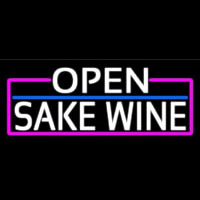 White Open Sake Wine With Pink Border Neonkyltti