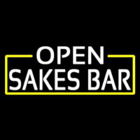 White Open Sakes Bar With Blue Border Neonkyltti