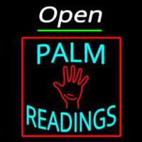 White Open Turquoise Palm Readings Red Border Neonkyltti