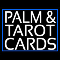 White Palm And Tarot Cards Block Neonkyltti