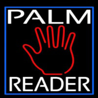 White Palm Reader Blue Border Neonkyltti
