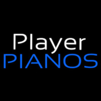 White Player Blue Pianos Block Neonkyltti
