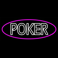 White Poker With Oval Neonkyltti