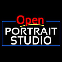 White Portrait Studio Open 4 Neonkyltti