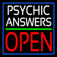White Psychic Answers Red Open Green Line Neonkyltti