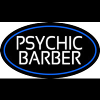 White Psychic Barber With Blue Border Neonkyltti
