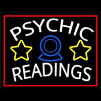 White Psychic Readings Red Border Neonkyltti