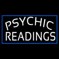 White Psychic Readings With Blue Border Neonkyltti
