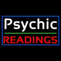 White Psychic Red Readings With Border Neonkyltti
