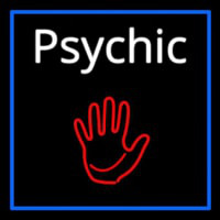 White Psychic With Blue Border Neonkyltti