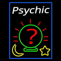 White Psychic With Blue Border Neonkyltti