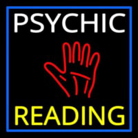 White Psychic Yellow Reading Block Palm Neonkyltti