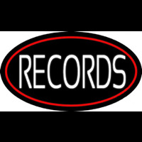 White Records Red Border Neonkyltti