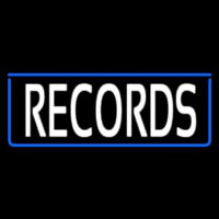 White Records With Blue Arrow 1 Neonkyltti