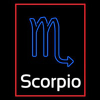 White Scorpio Zodiac Neonkyltti