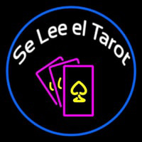 White Se Lee El Tarot And Cards Logo Neonkyltti