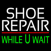 White Shoe Repair Green While You Wait Neonkyltti