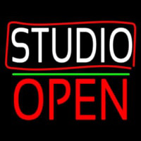 White Studio With Border Open 1 Neonkyltti