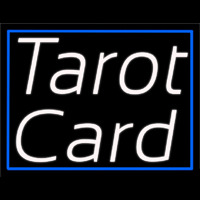 White Tarot Card With Blue Border Neonkyltti