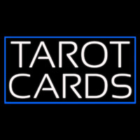 White Tarot Cards Blue Border Neonkyltti
