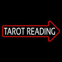White Tarot Reading With Red Arrow Neonkyltti