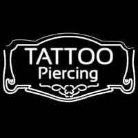 White Tattoo Piercing Neonkyltti