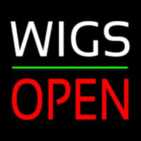 Wigs Block Open Green Line Neonkyltti