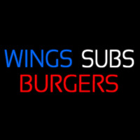 Wings Subs Burgers Neonkyltti