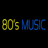 Yellow 80s Blue Music Neonkyltti