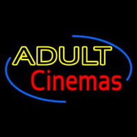 Yellow Adult Red Cinemas Neonkyltti