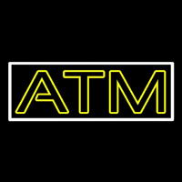 Yellow Atm White Border Neonkyltti