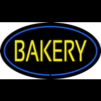 Yellow Bakery Oval Blue Neonkyltti