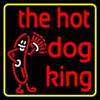 Yellow Border Red The Hot Dog King Neonkyltti