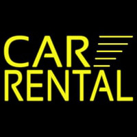 Yellow Car Rental Neonkyltti