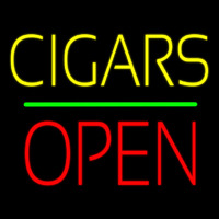 Yellow Cigars Red Block Open Green Line Neonkyltti