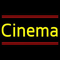 Yellow Cinema Cursive Neonkyltti