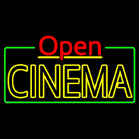 Yellow Cinema Open With Border Neonkyltti