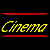 Yellow Cursive Cinema With Line Neonkyltti