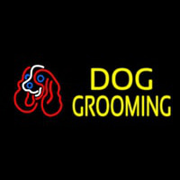 Yellow Dog Grooming With Logo Neonkyltti
