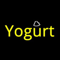 Yellow Horizontal Yogurt Neonkyltti