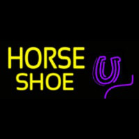 Yellow Horse Shoe Neonkyltti