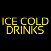 Yellow Ice Cold Drinks Neonkyltti