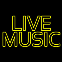 Yellow Live Music Block Neonkyltti