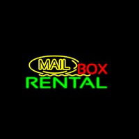 Yellow Mail Block Bo  Rental Neonkyltti